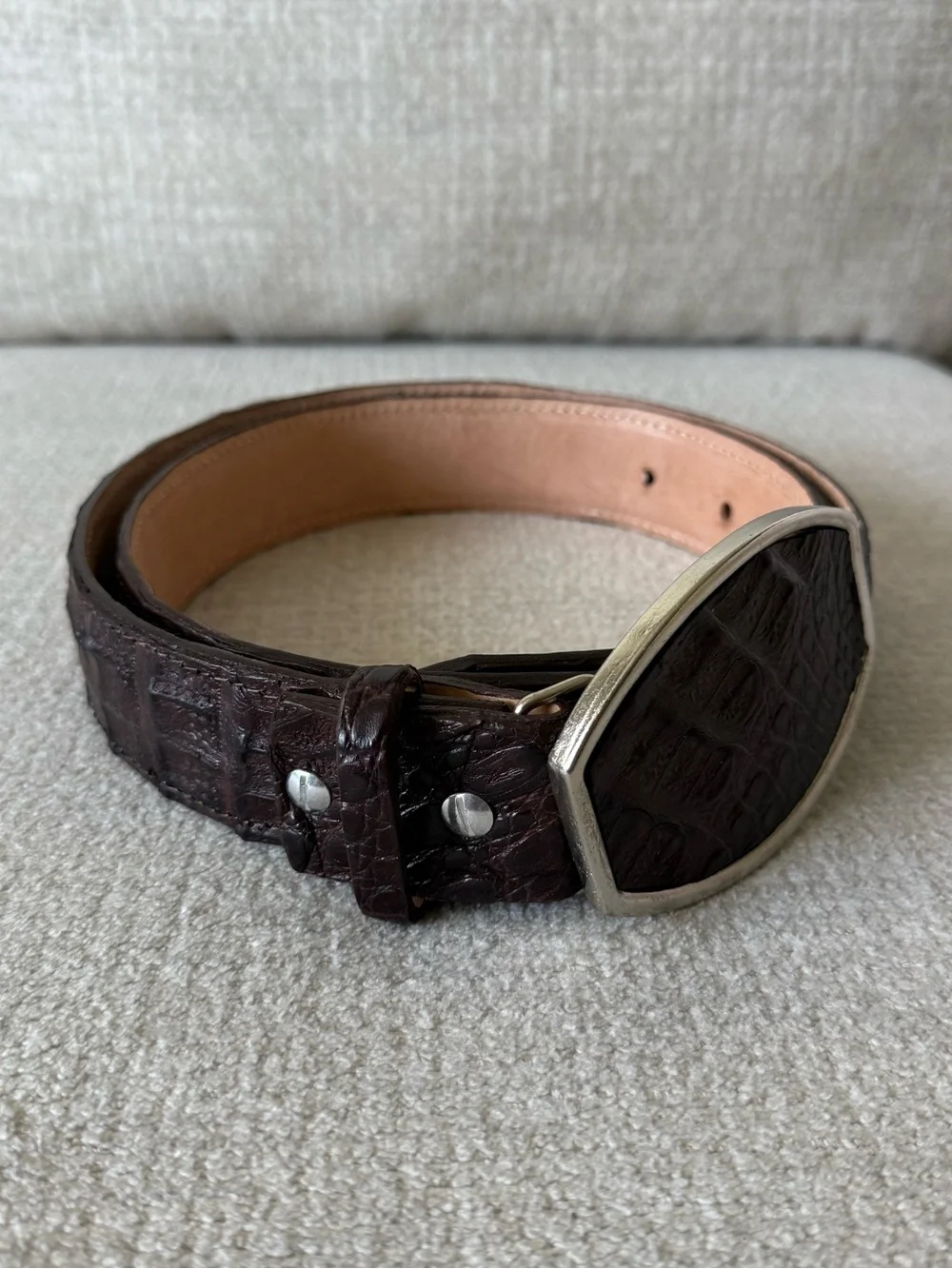 Okie Western Boots Exotic Handmade Caiman Belts